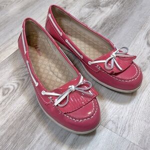 L.L. Bean Old Money Barbie Patent Leather Slip-On Boat Shoes Moccasin Loafers 9